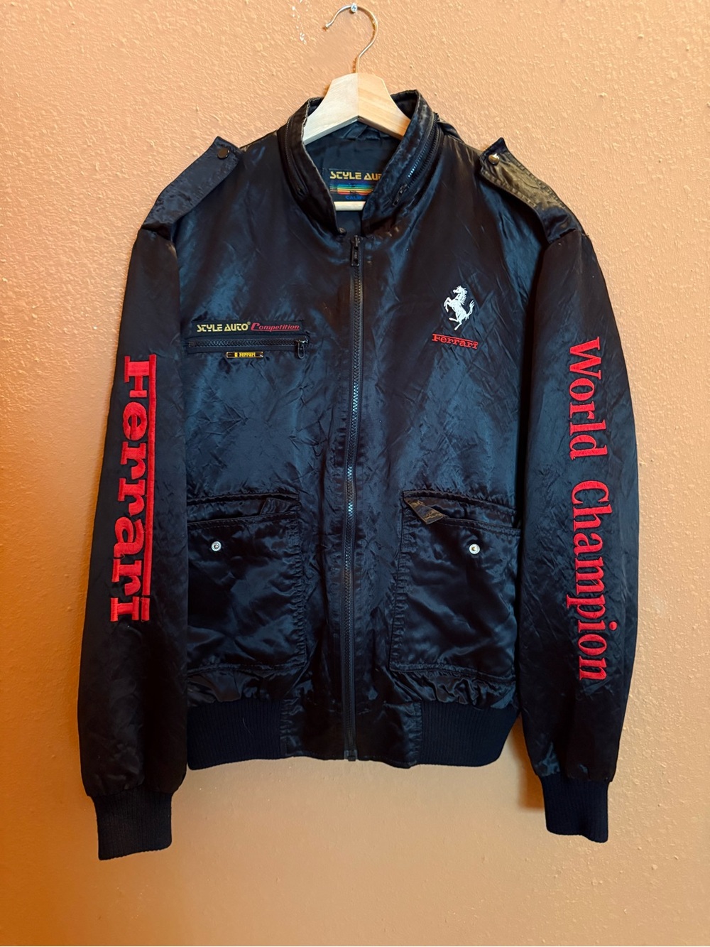Vintage Ferrari Black Racing Member’s Jacket - World Champion